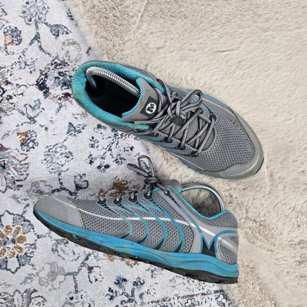 Merrell Women Mix Master Glide Running Shoes J56352 Gray and Blue Women US 9 - Picture 3 of 13